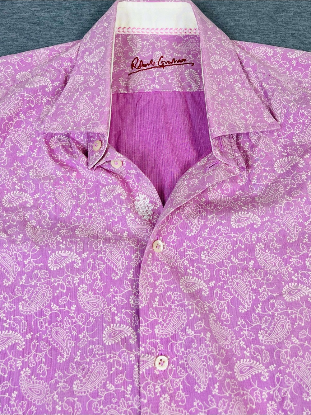 Robert Graham Lavender Pink Paisley Button-Down Shirt